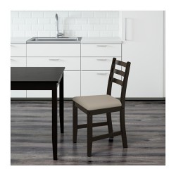 Фото3.Стілець, чорно-коричневий,Vittaryd бежевий LERHAMN IKEA 702.642.81